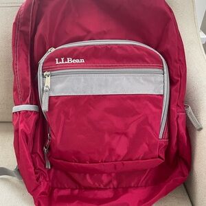L.L. Bean Men's Backpack in Red and Gray